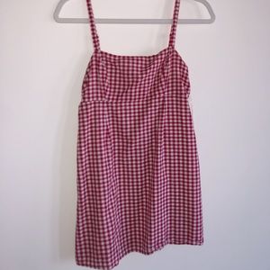 Red and white Ghannam mini dress